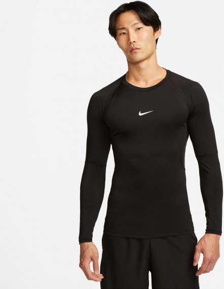 M NP DF TIGHT TOP LS BLACK/WHITE 