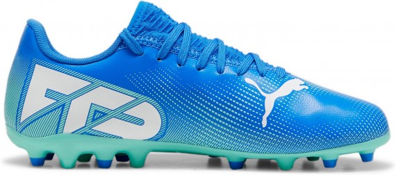 FUTURE 7 PLAY MG Jr HYPERLINK BLUE-MINT-PUMA WHITE 